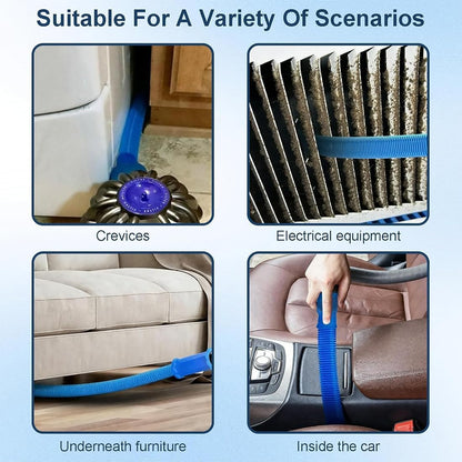 Skiennix Dryer Vent Cleaning Kit - Universal Lint Vacuum Attachment with Flexible Hose & Brush | Quick Lint Removal