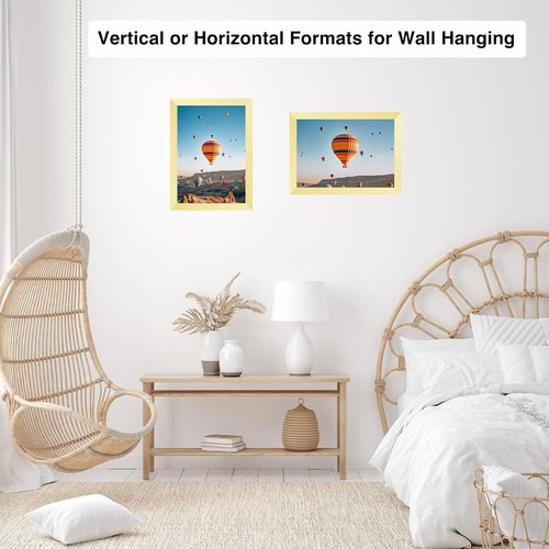 JCJMY Gold 7x10 Picture Frame - Versatile Wall Hanging or Tabletop Display for Photos