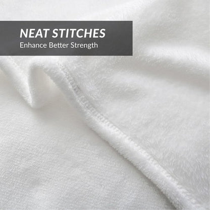 Bedsure GentleSoft Fleece Blanket - Soft, Lightweight Plush Queen Size Blanket in White, 90x90 Inches