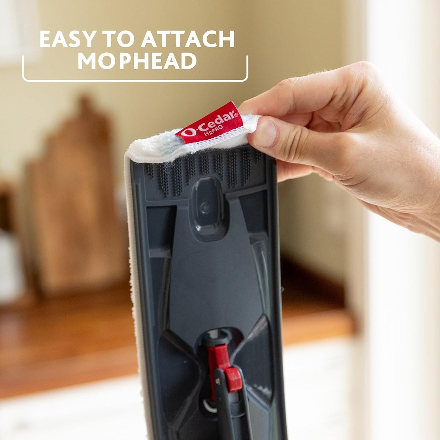 O-Cedar H2prO Flat Mop System - Quick Cleaning Tool with Machine Washable Microfiber Pad | Safe for Wood, Vinyl, Tile