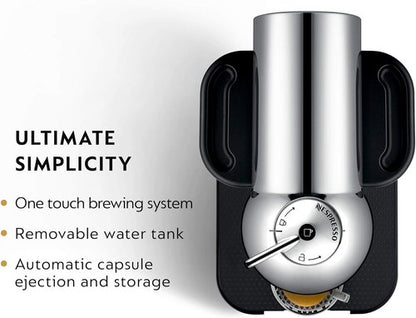 Breville Nespresso Vertuo Coffee & Espresso Maker - Sleek Chrome Design for Perfect Brews