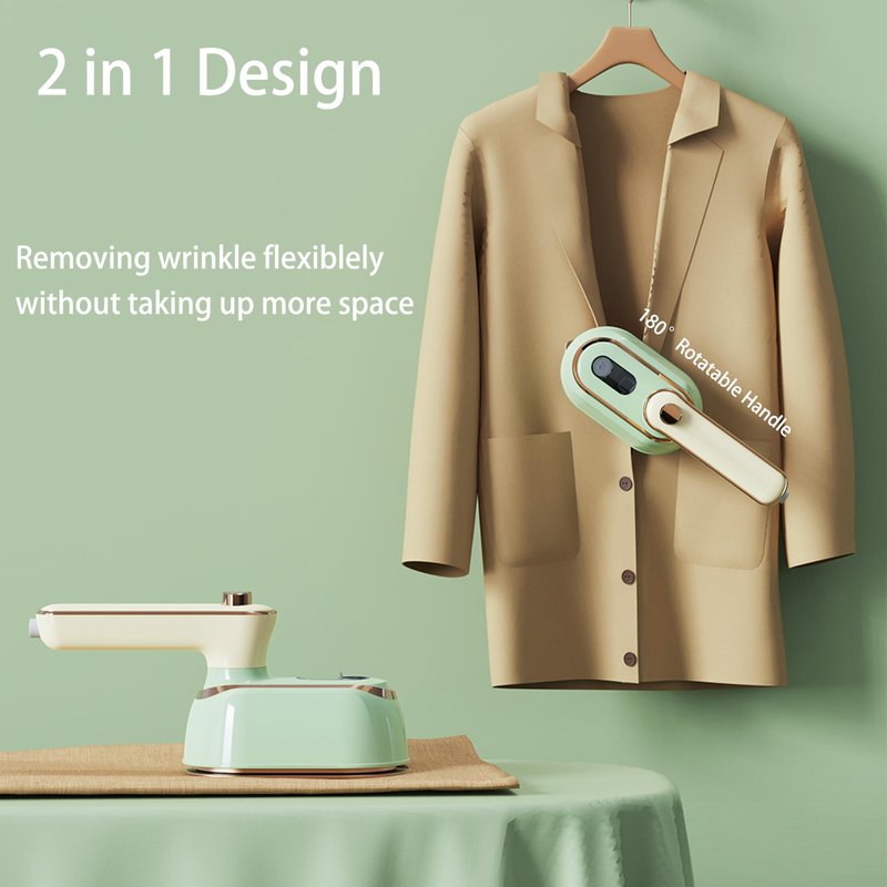 UltLegCreX Portable Travel Steamer for Clothes,800-1150w Foldable Clothes Steamer and Iron,Fast Heat Up,180° Rotatable Handle,Powerful Wrinkle Remover for Home & Travel,Large Ceramic Heat Panel