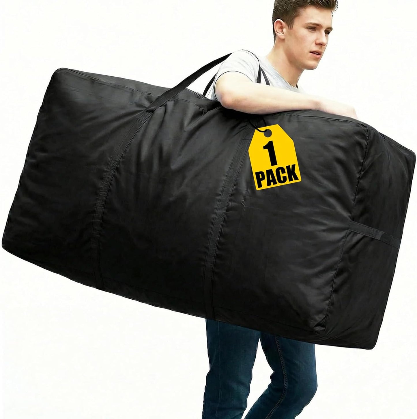 XXL Storage Bags by [Brand Name] - 66 Gallon Extra Large Totes with Zippers & Side Handles | Black