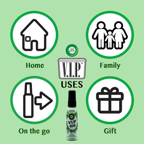 Air Wick V.I.P. Pre-Poop Toilet Spray, Mint Jet Setter, Travel Size, Neutralizes Odors, Contains Essential Oils, Fresh Mint Scent Bathroom Spray, 1.85 Oz (Pack of 4)