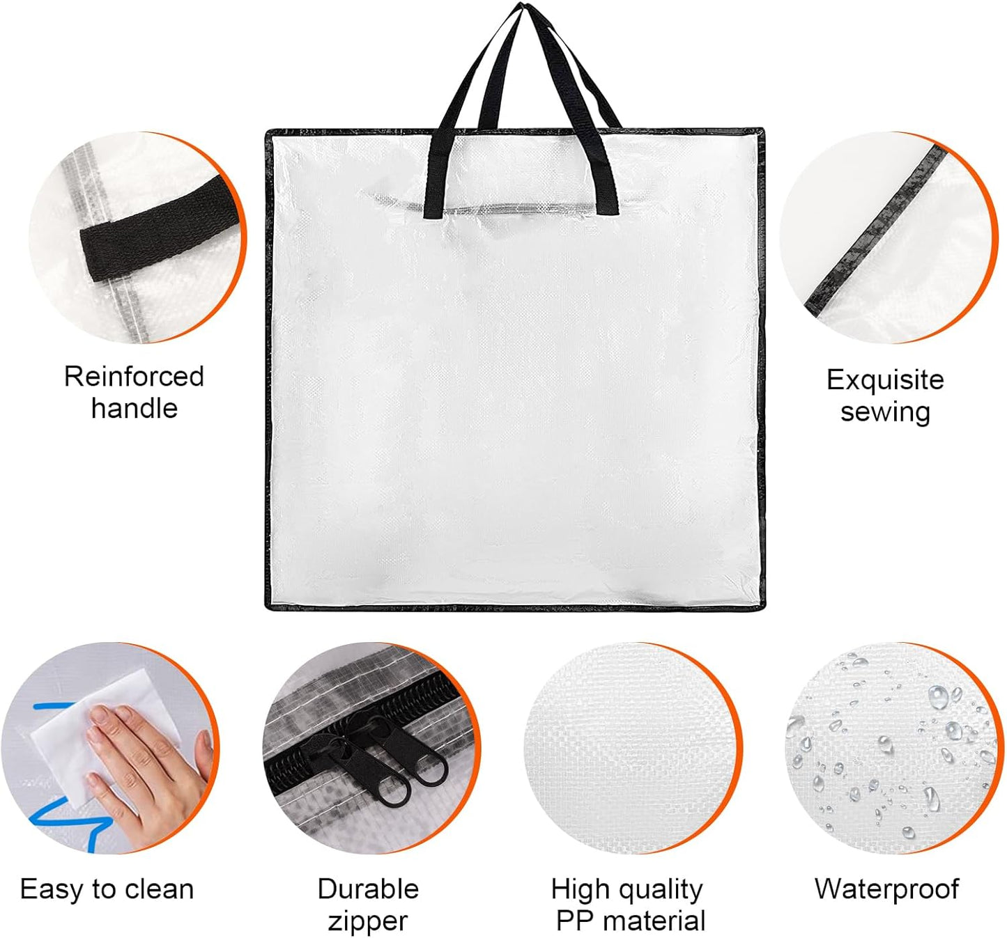 Skiennix Wreath Storage Container - 25 Inch Durable Polyester Bag for Holiday Decorations | 3 PCS Set