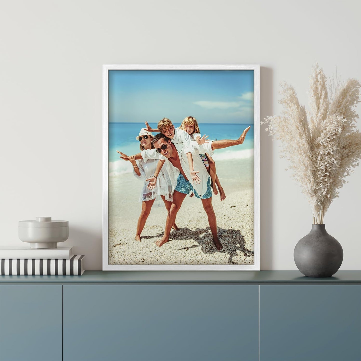 Wall26 Custom Framed Poster - Canvas Wall Art for Living Room & Bedroom Decor | Ready to Hang - 8"x10" White