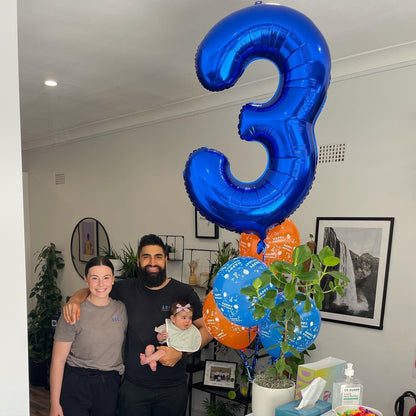 Night Blue Number 5 Balloon - 40 Inch Birthday Decoration for 5th Birthday Party Supplies