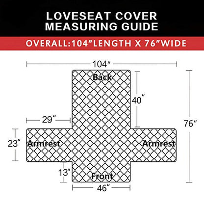 Easy-Going Reversible Loveseat Couch Cover for 2 Cushion Couch Sofa Cover for Dogs Water Resistant Furniture Protector with Foam Sticks Elastic Straps for Pet (Loveseat, Brown/Brown)