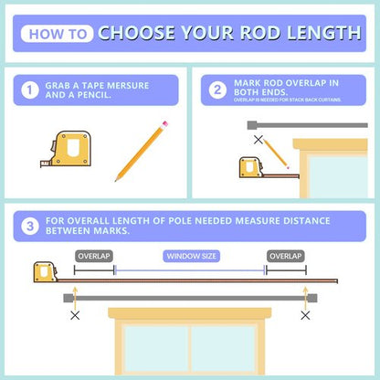 Byondeth Curtain Rods for Windows 16 to 200 Inches Adjustable Length 1 Inch Diameter Window Curtain Rod with Aluminium Finials, Gold