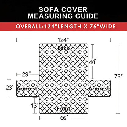 Easy-Going Reversible Couch Cover for 3 Cushion Couch Sofa Cover for Dogs Water Resistant Furniture Protector Cover with Foam Sticks Elastic Straps for Pet Cat (Sofa, Brown/Brown)
