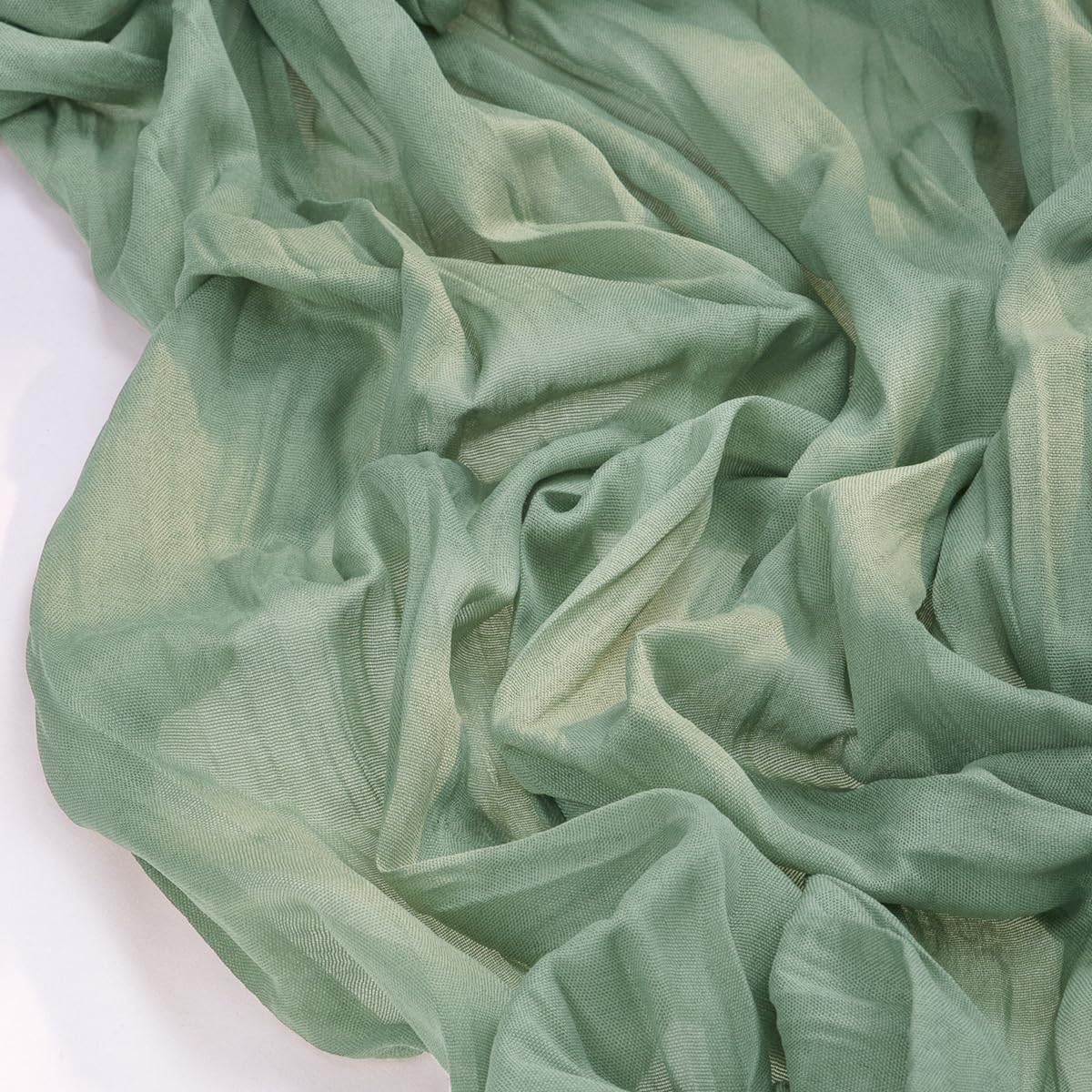 Socomi Cheesecloth Table Runner - 6pcs Sage Green Rustic Gauze for Weddings & Home Decor | 120 Inch