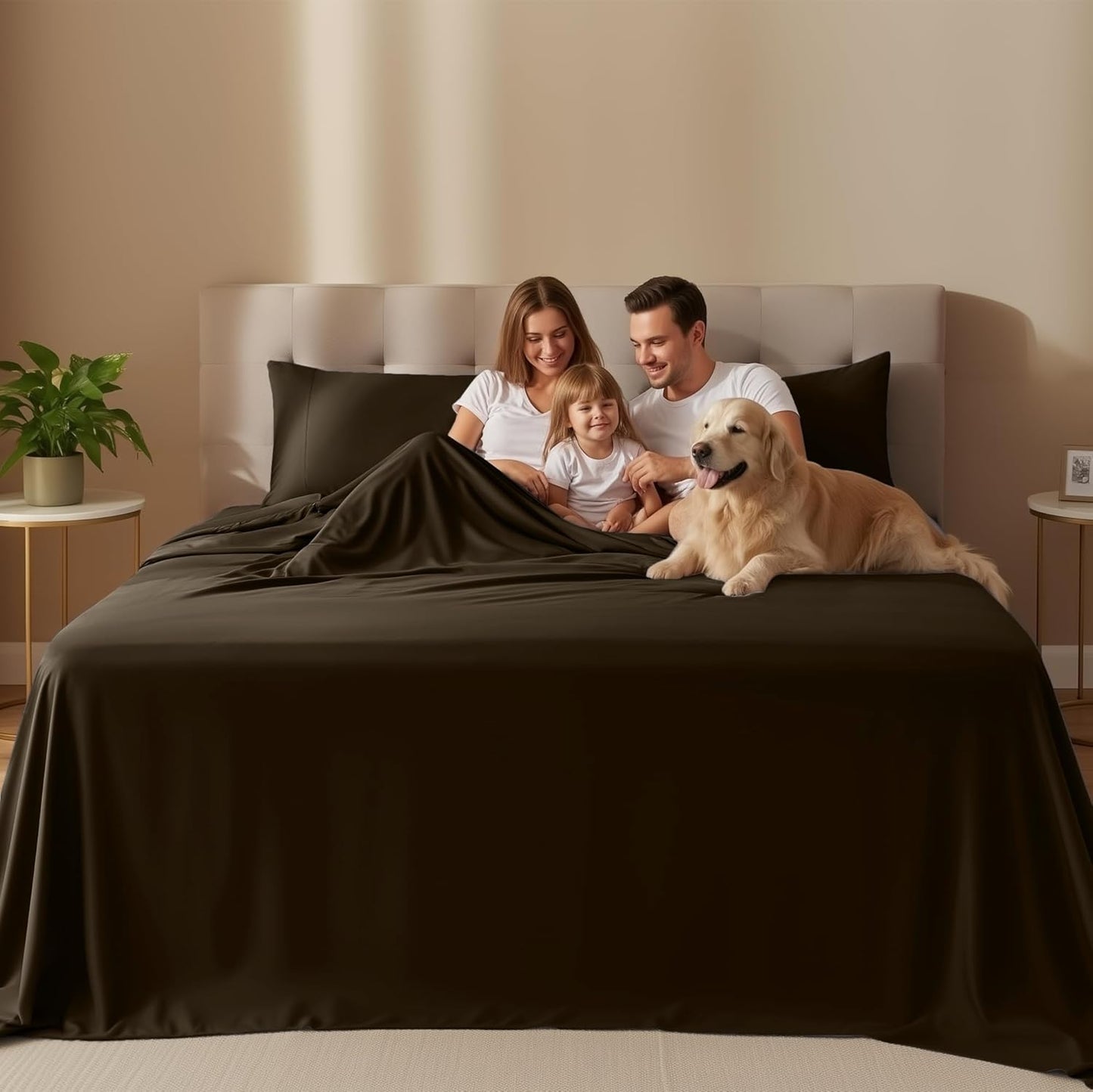 Utopia Bedding Full Size Sheet Set - Soft, Breathable Microfiber | 4-Piece in Brown, Oeko-Tex Certified