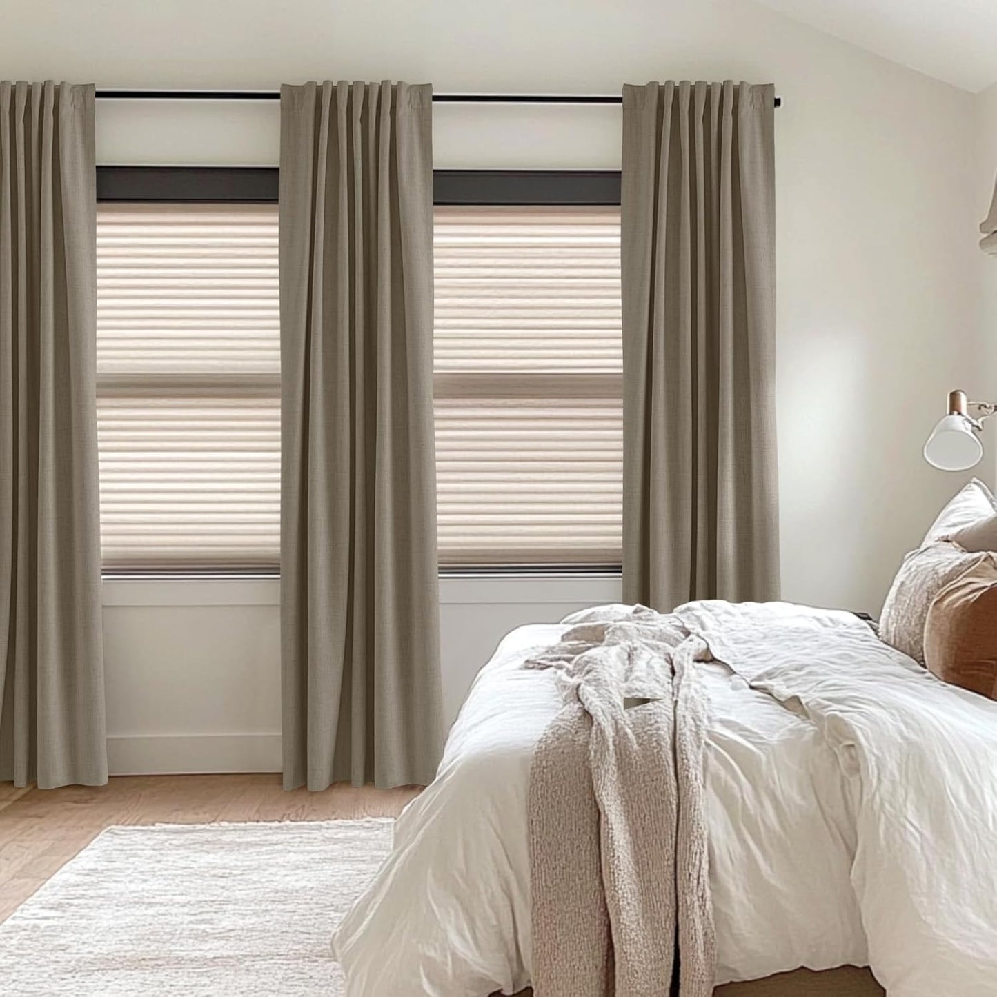 Skiennix Blackout Curtains - 100% Blackout Thermal Insulated Drapes, 50" W x 72" L, 2 Panels Set