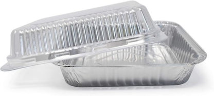 Fig & Leaf 8” x 8” Square Baking Cake Pans - 35 Pack Heavy-Duty Disposable Aluminum Foil Tins