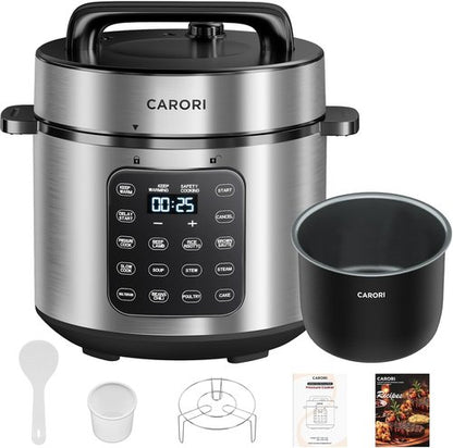 Instant Pot Electric Pressure Cooker - 6 Qt Programmable with IMD Touchscreen & 9 Functions | 1000W Silver
