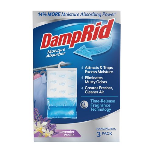 DampRid Lavender Vanilla Moisture Absorber - 16 oz. | 3 Pack for Fresh, Clean Air - Ideal for Closets