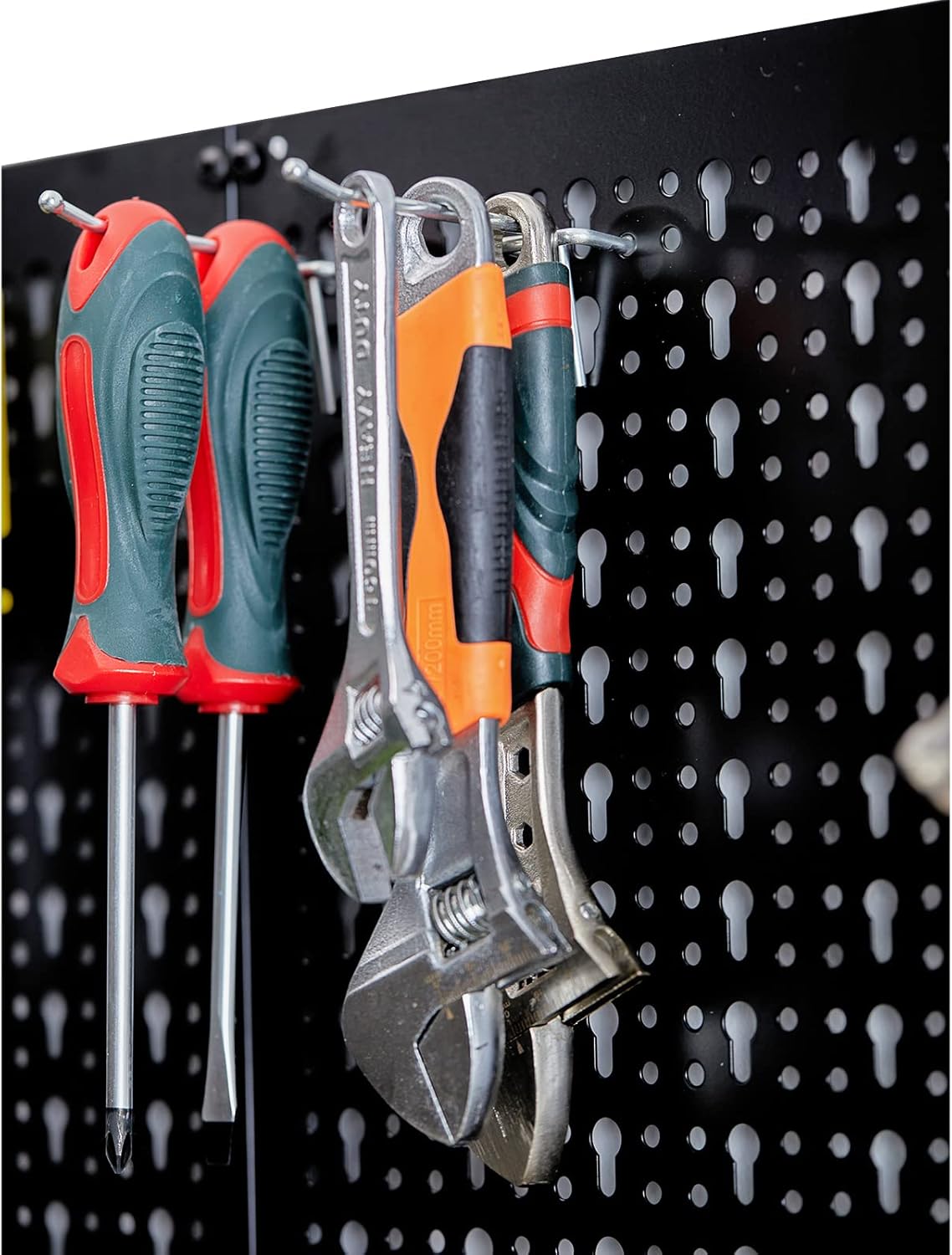 Ultrawall Pegboard Wall Organizer - 4 Ft Metal Tool Storage Kit with 45 Accessories for Garage
