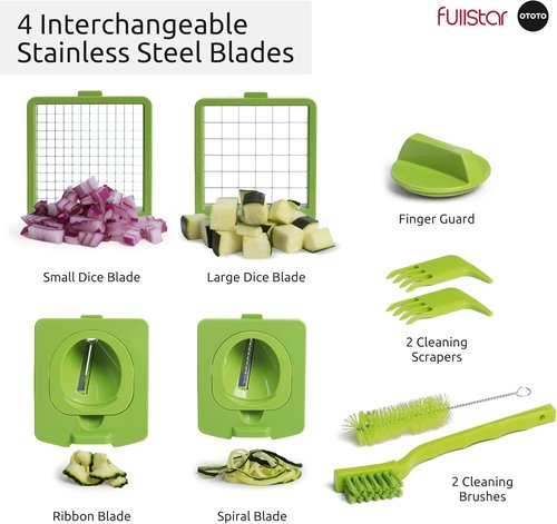 Fullstar Vegetable Chopper & Slicer | Multifunctional Crocodile Onion Cutter - Cool Kitchen Gadget