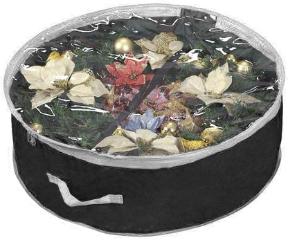 Primode Wreath Storage Bag 30" - Durable 600D Oxford Container with Clear Window for Easy Holiday Storage