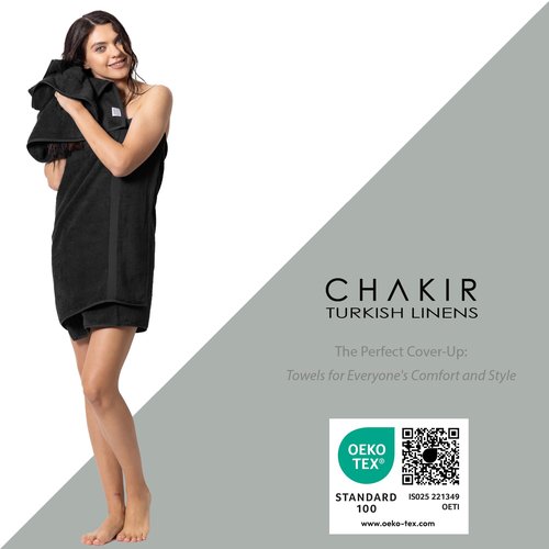 Chakir Turkish Linens Luxury Spa and Hotel Quality Premium Turkish Cotton 6-Piece Towel Set (2 x Bath Towels, 2 x Hand Towels, 2 x Washcloths)