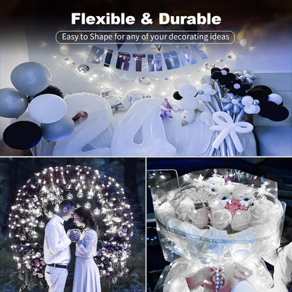 Skiennix 20 Pack LED Fairy Lights - Battery Operated Mini Twinkle String Lights | 7FT Waterproof for Christmas Decor (10 White & 10 Warm White)