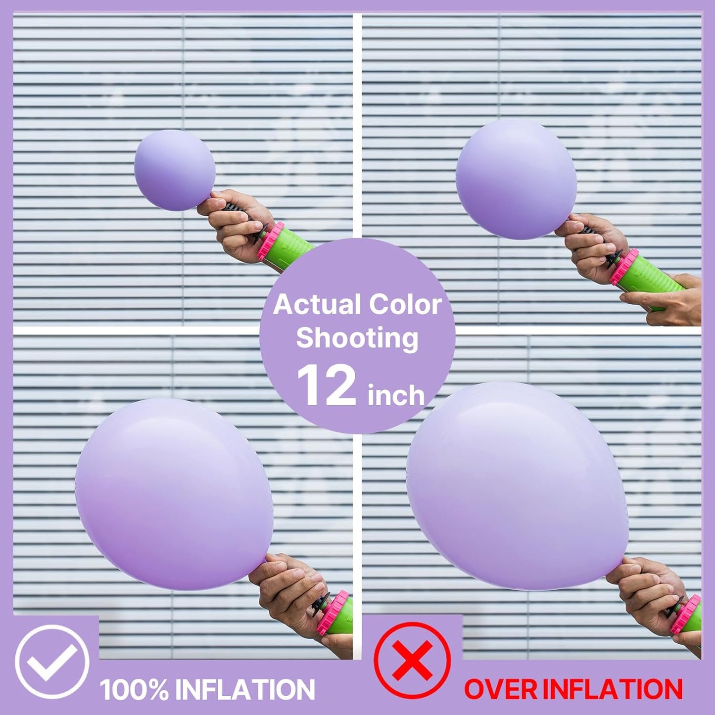 PartyWoo Lavender Balloons - 127-Piece Pack in Light Pastel Purple | Perfect for Baby Showers & Birthday Parties