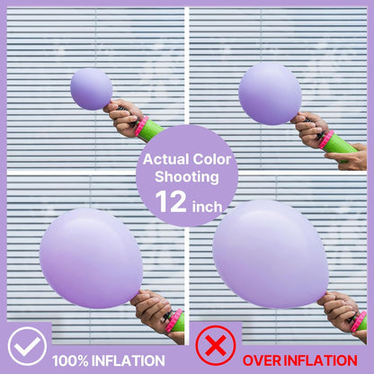 PartyWoo Lavender Balloons - 152-Piece Pastel Purple Balloon Arch Kit for Baby Showers & Parties