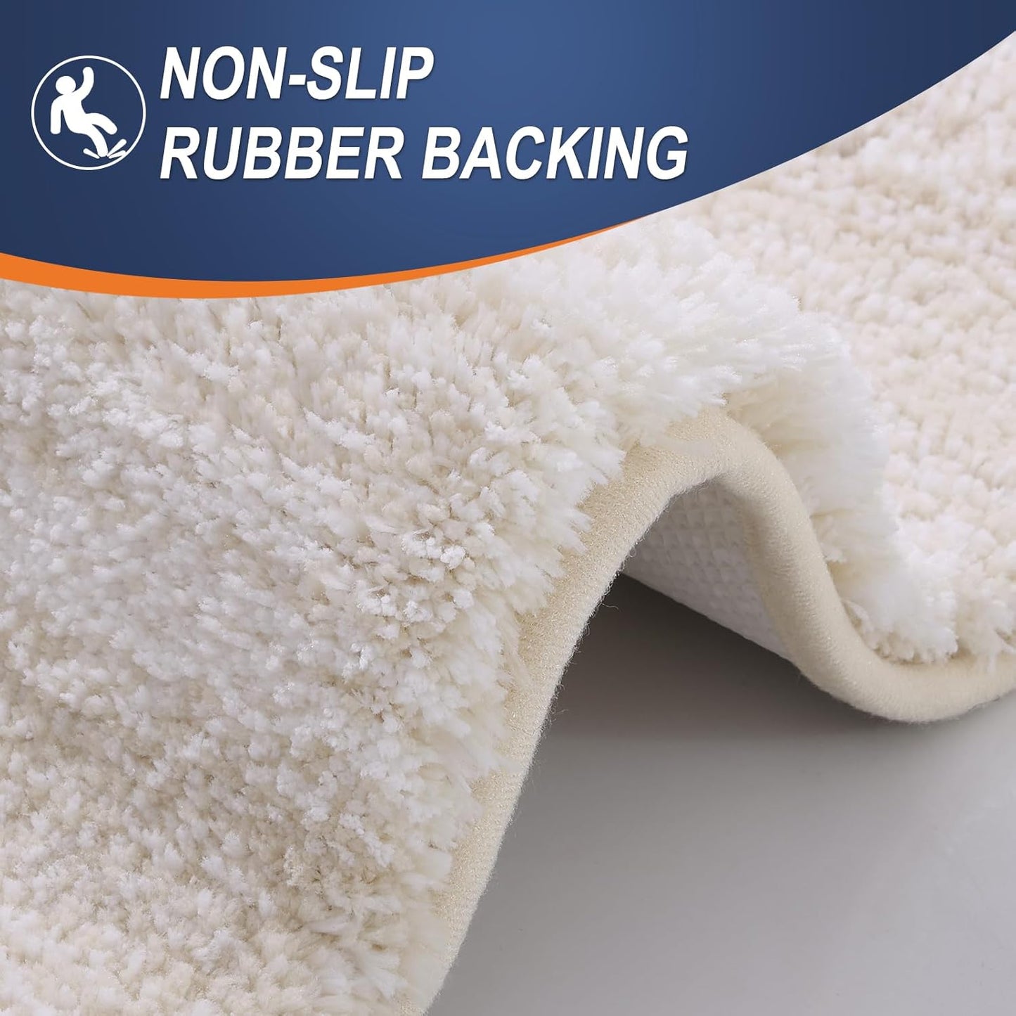 OLANLY Bathroom Rugs - Extra Soft Microfiber Mat with Rubber Backing | Quick Dry, Machine Washable, 30x20, Light Beige