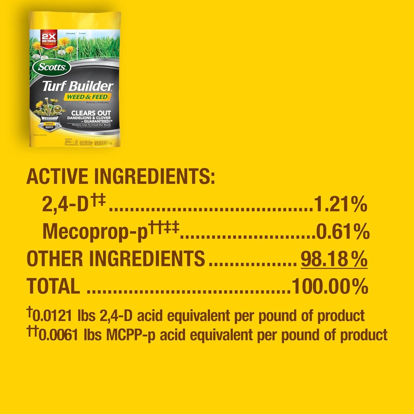 Scotts Turf Builder Weed And Feed - Effective Lawn Care Solution For 5,000 Sq. Ft.