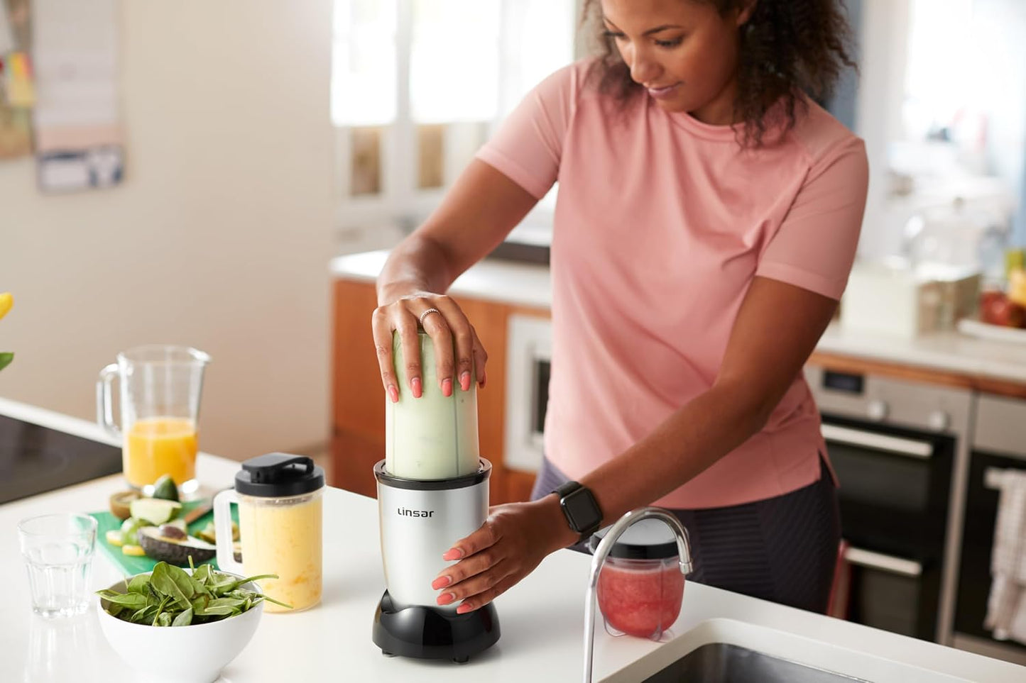 Skiennix High-Speed Blender - Silver Bullet Blender with Extra Cups for Smoothies | Perfect for Home, Gym & Work