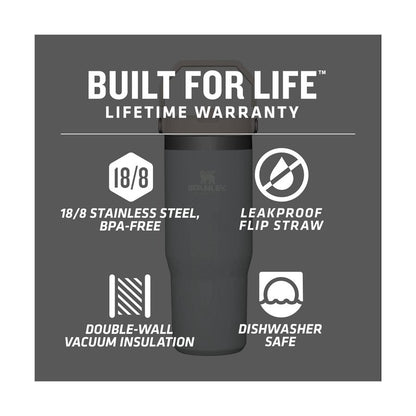 Stanley IceFlow Stainless Steel Tumbler - Vacuum Insulated Water Bottle for Home, Office or Car Reusable Cup with Straw Leak Resistant Flip Cold for 12 Hours or Iced for 2 Days, Cloud, 30 OZ / 0.89 L