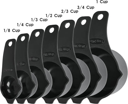 Skiennix Measuring Cups and Spoons Set - 15-Piece BPA-Free Kitchen Essentials | Engraved Metric & US Markings