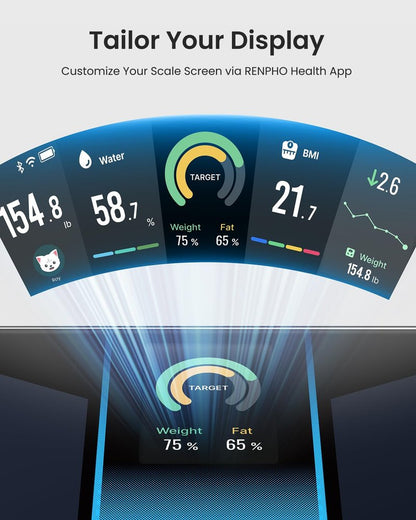 RENPHO Scale with BMI, Body Fat, Muscle Mass, Smart Scale for Body Weight, Wi-Fi & Bluetooth Body Composition Scale, Rechargeable, Elis Evo