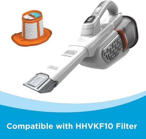 BLACK+DECKER Handheld Vacuum - Cordless & Rechargeable with Powerful Suction | Extended Runtime & Extra Long Crevice Tool