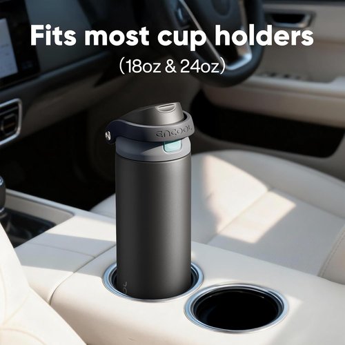 ENCOOL Insulated Water Bottle - Leakproof Dual-Sip Design for Work & Gym | Keeps Drinks Cold, 24 oz, Teal Blue