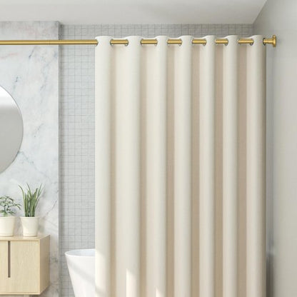 CorkLatta Gold Shower Curtain Rod 31 to 104 Inch,1 Inch Diameter Adjustable Spring Tension Curtain Rod No Drilling Stainless Steel Telescoping Rod,No Rust