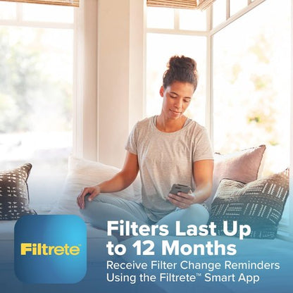 Filtrete 16x25x4 Refillable Air Filter Starter Kit, MPR 1550, MERV 12, 1 Reusable Air Filter Frame & 2 Air Filters, Fits Honeywell & Lennox, Allergen Bacteria & Virus, actual size 15.88 x 24.62 x 4.25