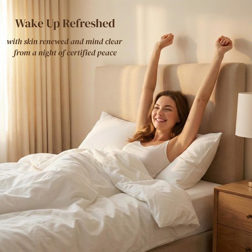 Beckham Hotel Collection Pillowcases Queen Size Set of 2, Cool Touch Cotton Sateen Fabric, 500TC, Silky Smooth & Soft, Open End, Sand