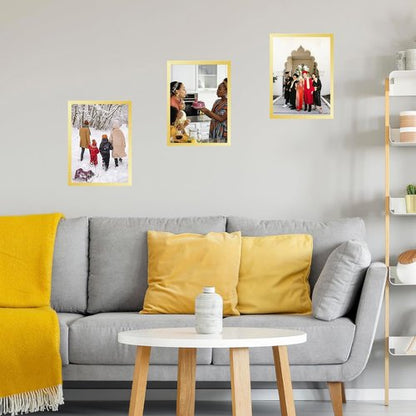 JCJMY 13x18 Picture Frame - Elegant Gold Design for Horizontal & Vertical Wall Display | Perfect for Posters & Photos