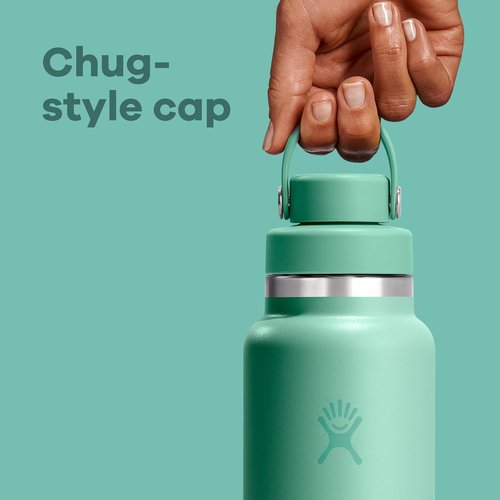 Hydro Flask Water Bottle - Insulated Stainless Steel with Wide Mouth Flex Chug Lid | 32 Oz Harbor Blue