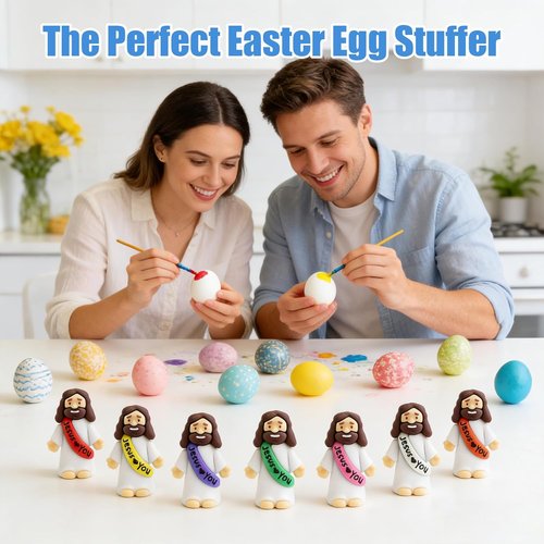 Little Jesus Figurines by [Brand Name] - 80Pcs Pocket-Sized Figures for Church Events & Baptism Gifts