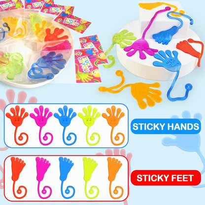Skiennix Large Sticky Hands - Fun Party Favors for Kids | 100 PCS Birthday Goodie Bag Fillers