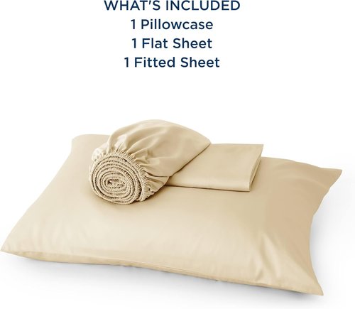 Bedsure Cooling Twin Sheets - Breathable Rayon from Bamboo | Soft, Deep Pocket Up to 16 Inches, Hotel Luxury Alabaster Gleam