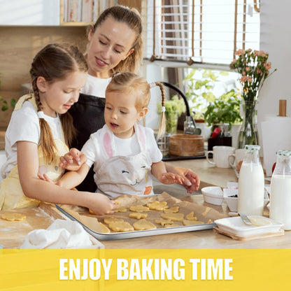 Terlulu Stainless Steel Baking Sheet Set - Nonstick Cookie & Half Sheet Pan, 2-Piece 17.3'' x 12.3''
