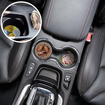 Skiennix Ceramic Car Cupholder - Easy-Removal Design with Finger Notch - Fits Standard 24 oz Cups