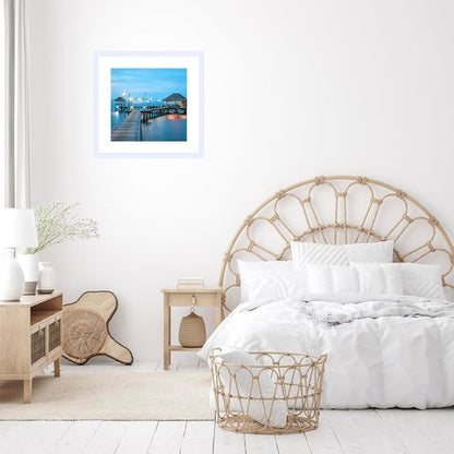 JCJMY 18x18 Picture Frame - White Wall Display with 14x14 Mat & Shatter Resistant Plexiglass
