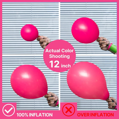 PartyWoo Hot Pink Balloons - 100 Pcs Balloon Arch Kit | Various Sizes for Valentine's Day & Birthday Decor