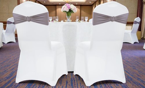 MDS Premium Stretch Spandex Chair Sashes - Pack of 100 with Buckle Slider for Weddings & Events | Silver Gray