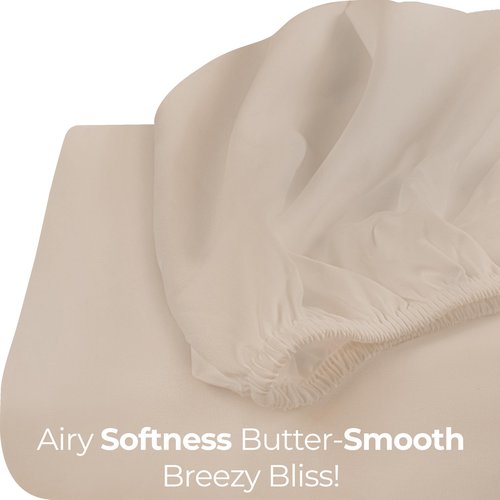 Utopia Bedding Full Fitted Sheet - Bottom Sheet - Deep Pocket - Soft Microfiber - Shrinkage and Fade Resistant - Easy Care -1 Fitted Sheet Only (Beige)