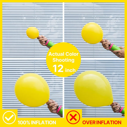 PartyWoo Yellow Balloons - 120-Piece Matte Latex Balloon Arch Kit | Various Sizes for Celebrations